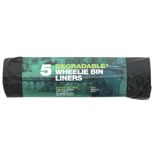 Degradable Wheelie Bin Liners - 5x rolls